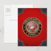 USMC Emblem [Special Edition] [3D] Briefkaart (Voorkant / Achterkant)