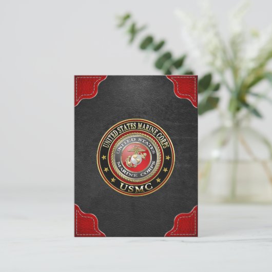 USMC Emblem [Special Edition] [3D] Briefkaart (Staand voorkant)
