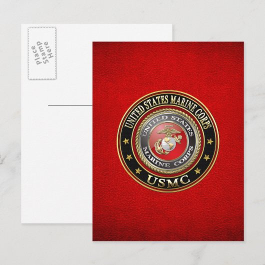 USMC Emblem [Special Edition] [3D] Briefkaart (Voorkant / Achterkant)
