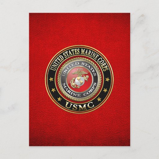 USMC Emblem [Special Edition] [3D] Briefkaart (Voorkant)