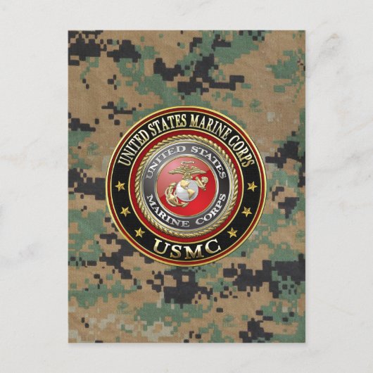 USMC Emblem [Special Edition] [3D] Briefkaart (Voorkant)