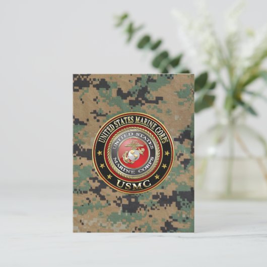 USMC Emblem [Special Edition] [3D] Briefkaart (Staand voorkant)