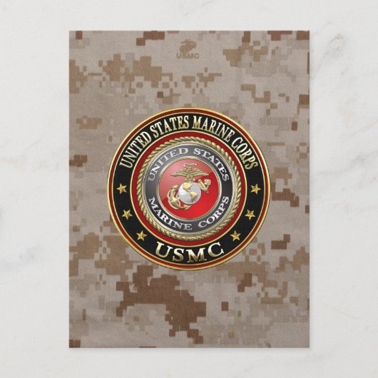 USMC Emblem [Special Edition] [3D] Briefkaart (Voorkant)
