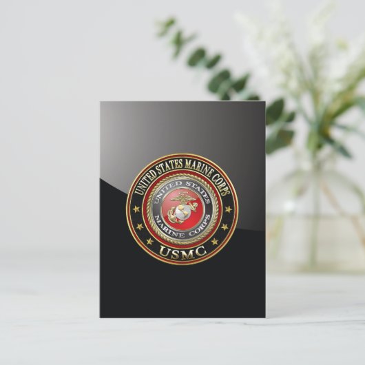 USMC Emblem [Special Edition] [3D] Briefkaart (Staand voorkant)