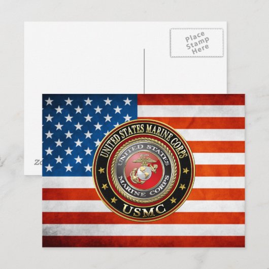 USMC Emblem [Special Edition] [3D] Briefkaart (Voorkant / Achterkant)