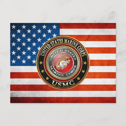 USMC Emblem [Special Edition] [3D] Briefkaart (Voorkant)