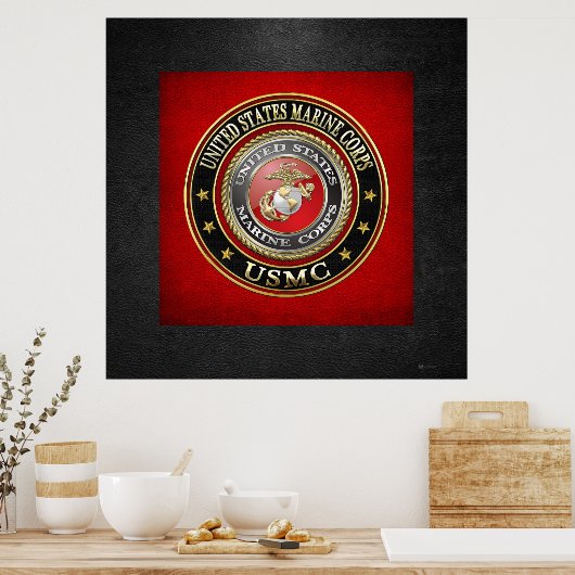 USMC Emblem [Special Edition] [3D] Poster (Keuken)