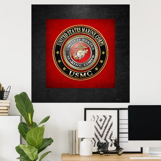 USMC Emblem [Special Edition] [3D] Poster (Thuiskantoor)