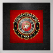USMC Emblem [Special Edition] [3D] Poster (Voorkant)