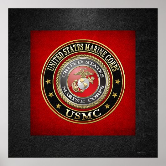 USMC Emblem [Special Edition] [3D] Poster (Voorkant)