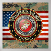 USMC Emblem [Special Edition] [3D] Poster (Voorkant)