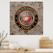 USMC Emblem [Special Edition] [3D] Poster (Keuken)