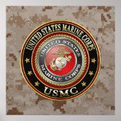USMC Emblem [Special Edition] [3D] Poster (Voorkant)