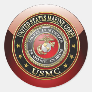 USMC Emblem [Special Edition] [3D] Ronde Sticker