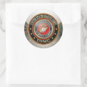 USMC Emblem [Special Edition] [3D] Ronde Sticker (Tas)
