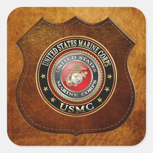 USMC Emblem [Special Edition] [3D] Vierkante Sticker (Voorkant)