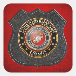 USMC Emblem [Special Edition] [3D] Vierkante Sticker