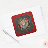 USMC Emblem [Special Edition] [3D] Vierkante Sticker (Envelop)