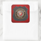 USMC Emblem [Special Edition] [3D] Vierkante Sticker (Tas)