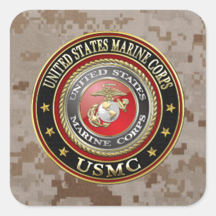 USMC Emblem [Special Edition] [3D] Vierkante Sticker