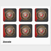 USMC Emblem [Special Edition] [3D] Vierkante Sticker (Vel)