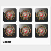 USMC Emblem [Special Edition] [3D] Vierkante Sticker (Vel)