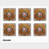 USMC Emblem [Special Edition] [3D] Vierkante Sticker (Vel)