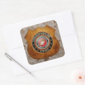 USMC Emblem [Special Edition] [3D] Vierkante Sticker (Envelop)