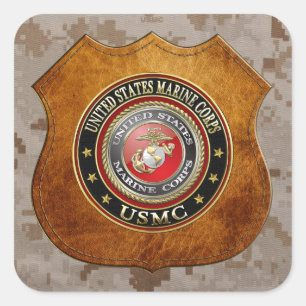 USMC Emblem [Special Edition] [3D] Vierkante Sticker