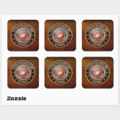 USMC Emblem [Special Edition] [3D] Vierkante Sticker (Vel)