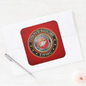 USMC Emblem [Special Edition] [3D] Vierkante Sticker (Envelop)