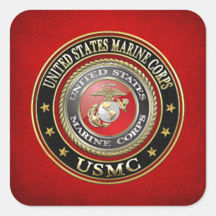 USMC Emblem [Special Edition] [3D] Vierkante Sticker