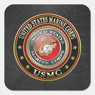 USMC Emblem [Special Edition] [3D] Vierkante Sticker