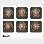 USMC Emblem [Special Edition] [3D] Vierkante Sticker (Vel)