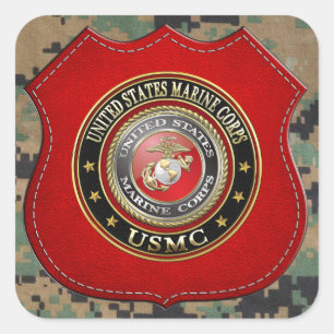 USMC Emblem [Special Edition] [3D] Vierkante Sticker