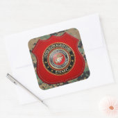 USMC Emblem [Special Edition] [3D] Vierkante Sticker (Envelop)