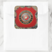 USMC Emblem [Special Edition] [3D] Vierkante Sticker (Tas)