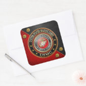 USMC Emblem [Special Edition] [3D] Vierkante Sticker (Envelop)