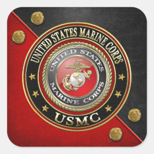 USMC Emblem [Special Edition] [3D] Vierkante Sticker
