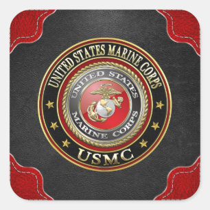 USMC Emblem [Special Edition] [3D] Vierkante Sticker