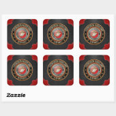 USMC Emblem [Special Edition] [3D] Vierkante Sticker (Vel)