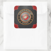 USMC Emblem [Special Edition] [3D] Vierkante Sticker (Tas)