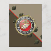 USMC Emblem & Uniform [3D] Briefkaart (Voorkant)