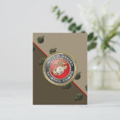 USMC Emblem & Uniform [3D] Briefkaart (Staand voorkant)