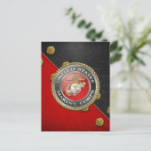 USMC Emblem & Uniform [3D] Briefkaart (Staand voorkant)