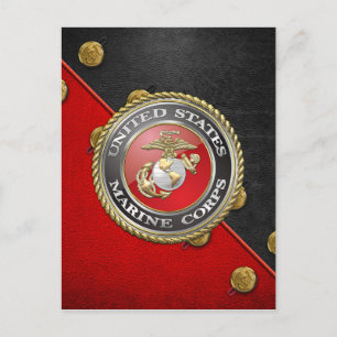 USMC Emblem & Uniform [3D] Briefkaart