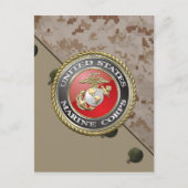 USMC Emblem & Uniform [3D] Briefkaart (Voorkant)
