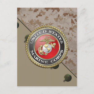 USMC Emblem & Uniform [3D] Briefkaart