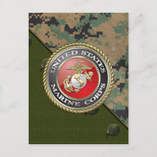 USMC Emblem & Uniform [3D] Briefkaart