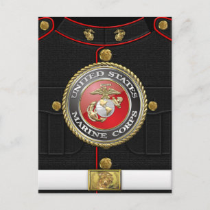 USMC Emblem & Uniform [3D] Briefkaart